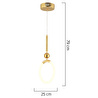 Apliqa Struer Tekli Gold Ledli 20 Watt Modern Koridor, Yatak Odası Salon Sarkıt Led Avize