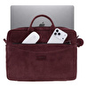 Bloominbag Burgundy Still Hakiki Süet Deri 13-14 Inç Macbook/laptop Çantası