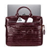 Bloominbag Burgundy Croco Hakiki Deri 15-16 Inç Macbook/laptop Çantası