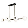 Apliqa Sofia Sıralı 60 Watt Siyah Gold Modern Oturma Odası, Yemek Masası Üstü, Salon Avize