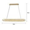 Apliqa Kyler Sıralı Gold 120 Watt Kristalli 3 Renkli Led Sarkıt Avize