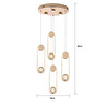 Apliqa Beckett 4'lü Kristal Top Başlıklı Gold Sarkıt Led Avize