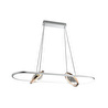 Apliqa Bennan Sıralı 60 Watt Krom Gold Modern Oturma Odası, Yemek Masası Üstü, Salon Led Avize