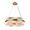 Apliqa Laden 50'lik Gold 60 Watt Kristal Taşlı Modern Salon Led Sarkıt Avize