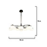Apliqa Pura 10'lu Siyah Gold 100 Watt Yuvarlak Modern Oturma Odası, Salon Avize