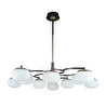 Apliqa Pura 10'lu Siyah Gold 100 Watt Yuvarlak Modern Oturma Odası, Salon Avize