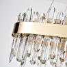 Apliqa Linfred Yemek Masası Üstü Sıralı Gold Kristal Taşlı Modern Salon Avize