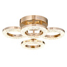 Apliqa Oylum 4'lü Gold 24 Watt Kristalli Koridor Salon Led Plafonyer Avize