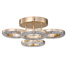 Apliqa Oylum 4'lü Gold 24 Watt Kristalli Koridor Salon Led Plafonyer Avize