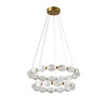Apliqa Aspen 2 Katlı Yuvarlak 128 Watt Eskitme Sarkıt 3 Renkli Led Avize