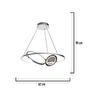 Apliqa Bennan 60'lık 60 Watt Krom Gold Modern Oturma Odası, Mutfak, Salon Led Avize