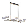 Apliqa Grayson Krom 6'lı 72 Watt Sıralı 3 Renkli Led Salon Avize
