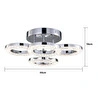 Apliqa Oylum 4'lü Krom 24 Watt Kristalli Koridor Salon Led Plafonyer Avize