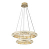 Apliqa Kyler 2'li Gold 180 Watt Kristalli 3 Renkli Led Sarkıt Avize