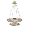 Apliqa Kyler 2'li Gold 180 Watt Kristalli 3 Renkli Led Sarkıt Avize