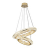 Apliqa Kyler 2'li Gold 180 Watt Kristalli 3 Renkli Led Sarkıt Avize