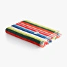 Green Black Stripe Red Plaj Havlusu %100 Pamuk Renkli 90x160