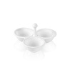 The Mia Grande Servis Tabağı Bölmeli Beyaz 24 Cm