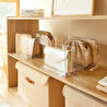 Ocean Home Textile 2'li Ayarlanabilir 4 Bölmeli Şeffaf Raf Düzenleyici Set 36 X 24 X 21 Cm