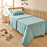 Ocean Home Textile %100 Pamuk Kumaş Kapitoneli Mint Çok Amaçlı Bebek Yatak Örtüsü Seti 1 Adet 100 X 150 / 1 Adet 37 X 47 Cm