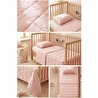 Ocean Home Textile %100 Pamuk Kumaş Kapitoneli Pembe Çok Amaçlı Bebek Yatak Örtüsü Seti 1 Adet 100 X 150 / 1 Adet 37 X 47 Cm