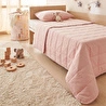 Ocean Home Textile %100 Pamuk Kumaş Kapitoneli Pembe Çok Amaçlı Bebek Yatak Örtüsü Seti 1 Adet 100 X 150 / 1 Adet 37 X 47 Cm