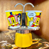Bialetti Mini Express Mokapot Lictenstein + 2 Espresso Fincanı