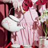 Emaylab Rebel Bow Kurdele Desenli Emaye Vintage Kettle
