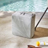 Ocean Home Textile Termal Astarlı Su İtici Leke Tutmaz Gri Renk Jüt Keten Makyaj İlaç Çantası 20 X 21 X 11 Cm
