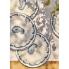 Bella Maison Paisley 6'lı Porselen Pasta Tabağı Seti Mavi (21 Cm) Mavi