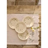 Bella Maison Daisy Porselen 6'lı Pasta Tabağı Krem (20 Cm) Bej