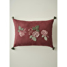 Bella Maison Rose Nakışlı Kırlent Kılıfı Mürdüm (35x50 Cm) Mürdüm