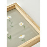 Bella Maison Daisy Dekoratif Cam Tepsi Yeşil (22x37 Cm) Yeşil