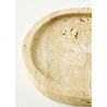 Bella Maison Ephesus Traverten Yuvarlak Dekoratif Tabak Naturel (20x4 Cm) Naturel