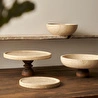 Bella Maison Ephesus Traverten Yuvarlak Dekoratif Tabak Naturel (20x4 Cm) Naturel
