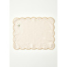 Bella Maison Daisy Baskılı Scallop Kenar Amerikan Servis Bej (35x45 Cm) Bej