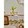 Bella Maison Lemoncello Pamuklu Masa Örtüsü Sarı (150x250 Cm) Sarı