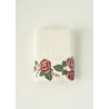 Bella Maison %100 Pamuk Rose Baskılı Yüz Havlusu Krem (50x90 Cm) Krem
