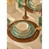 Bella Maison Van Gogh Almond Blossom Porselen 48 Parça 12 Kişilik Yemek Takımı Turkuaz