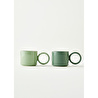 Bella Maison Arcana Seramik Espresso 2'li Set Yeşil (180 Cc) Yeşil