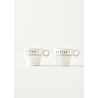 Bella Maison Coffeeaholic Seramik Espresso 2'li Set Siyah (105 Cc) Siyah