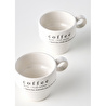 Bella Maison Coffeeaholic Seramik Espresso 2'li Set Siyah (105 Cc) Siyah