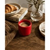 Beige & Stone Kırmızı Seramik Kupa 175 Ml Minimal Kahve Kupası Çay Fincanı Espresso Ve Türk Kahvesi Bardağı