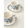 Bella Maison Paisley Porselen 2'li Çay Fincanı Mavi (180 Cc) Mavi
