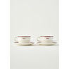 Bella Maison Bonheur 2'li Porselen Çay Fincanı Bordo (270 Cc) Bordo
