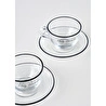 Bella Maison Daily Reminder 2'li Çay Fincan Seti Siyah (240 Cc) Siyah