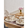 Bella Maison Flores Porselen 2'li Çay Fincanı Seti (180 Cc) Çok Renkli