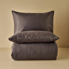 Bella Maison %100 Pamuk Saten Supreme Basic Çift Kişilik Nevresim Seti Antrasit (200x220 Cm) Antrasit