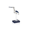 The Mia Retro Marin Stil Ahşap Kuş Biblosu 14 Cm
