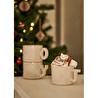Bella Maison Joy Stoneware Yılbaşı 3'lü Kupa Seti Krem (390 Cc) Krem